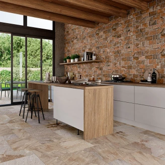 Gulvflis <strong>Esla</strong>  Cobblestone Bronse Matt Relieff 44x66 cm